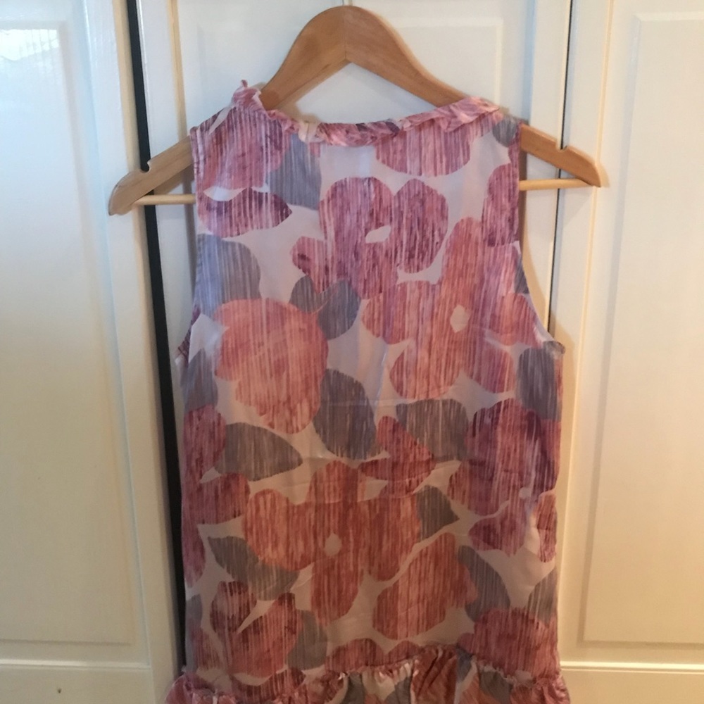 Banana republic silk ruffle shirt